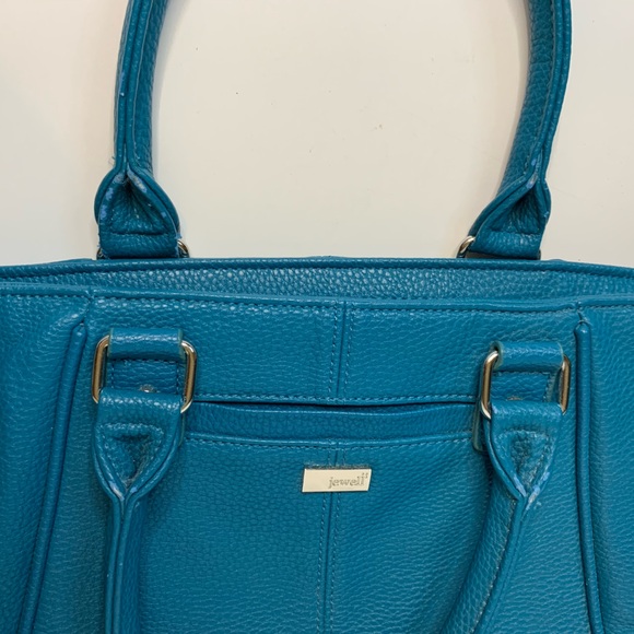 Jewell by Thirty-One one bag shoulder or crossbody in teal affair pebble. - Picture 6 of 9